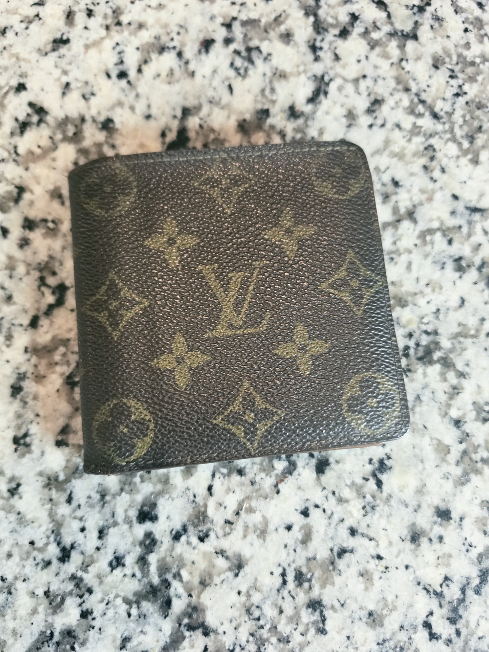 Louis Vuitton Monogram Canvas Bi-Fold Wallet in Brown and Gold